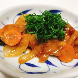 【夫婦のおつまみ】大葉さっぱり！鮭と野菜の味噌炒め